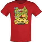 Teenage Mutant Ninja Turtles T-paita - Kids - Pizza Party - 116- 164 - varten lapset - Punainen