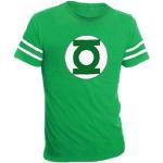 Green Lantern Logo With Striped Sleeves grün Erwachsene T-Shirt (X-Large)
