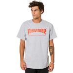 Thrasher T-shirts - Thrasher Skate Mag Logo T-shirt, Sport Grey/Red, Size S