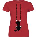 Naisten Punaiset Puuvillaiset Koon L Lyhythihaiset O -kaula-aukkoiset Lyhythihaiset t-paidat 