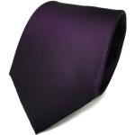 TigerTie Satin Silk Tie Purple Dark Purple Black Purple Plain Tie Silk, Purple Dark Purple