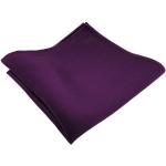 TigerTie Woven Designer Satin Silk Pocket Square Plain 100% Silk, Dark Purple Purple