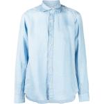 Tintoria Mattei cutaway collar linen shirt - Blue