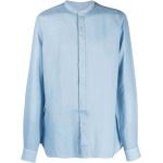 Tintoria Mattei long-sleeve linen shirt - Blue