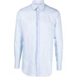 Tintoria Mattei striped button-up linen shirt - Blue