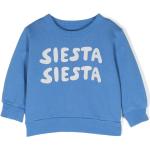 Tiny Cottons slogan-print organic cotton sweatshirt - Blue