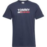 Tjm Corp Logo Tee Tops T-shirts Short-sleeved Navy Tommy Jeans