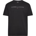 Miesten Mustat Koon M Lyhythihaiset Tommy Hilfiger Tommy Jeans Logo-t-paidat 