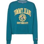 Naisten Siniset Koon XS Pitkähihaiset Tommy Hilfiger Tommy Jeans O -kaula-aukkoiset Logo-t-paidat 