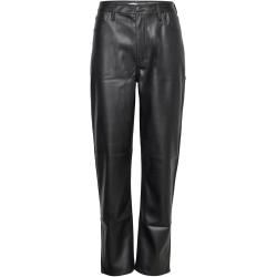 Tjw Julie Pleather Pant Bottoms Trousers Leather Leggings-Housut Black Tommy Jeans