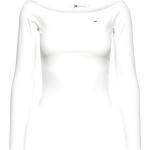 Naisten Valkoiset Koon M Pitkähihaiset Tommy Hilfiger Tommy Jeans Off-shoulder Pitkähihaiset paidat 