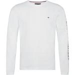 Miesten Valkoiset Pitkähihaiset Tommy Hilfiger Logo-t-paidat alennuksella 