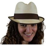 Traditional Panama hat foldable with a difference (natural): now available in a variety of new colours, different brim and a range of sizes, trilby fedora (Japanese model) - Fair trade and hand woven in Ecuador