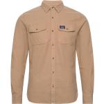Trailsman Flannel Shirt Tops Shirts Casual Beige Superdry