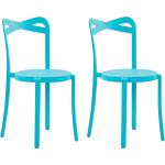 Siniset Klassiset Muoviset Pinottavat Beliani Ruokapöydän tuolit 2 kpl 