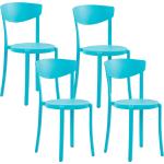 Siniset Modernit Muoviset Pinottavat Beliani Ruokapöydän tuolit 4 kpl alennuksella 