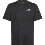 Ua Rush Energy Print Ss Sport T-shirts Short-sleeved Black Under Armour