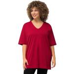 Ulla Popken Women's V-Neck T-Shirt. (T-shirt, V-ausschnitt) - Red (Red 57), size: 50-52