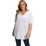 Ulla Popken Women's V-Neck T-Shirt. (T-shirt, V-ausschnitt) - White (White 20), size: 46-48