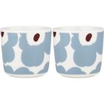 Unikko Coffee Cup 2Dl Without Holders 2Pieces Home Tableware Cups & Mugs Coffee Cups Sininen Marimekko Home
