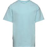Unisex Long T-Shirt Tops T-shirts Short-sleeved Blue Gugguu