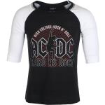 Naisten Mustat Koon XXL 3/4 -hihaiset AC/DC Puuvillabändi-t-paidat 