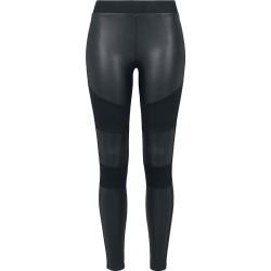 Urban Classics Leggingsit - Ladies Fake Leather Tech Leggings leggingsit - XS- 5XL - varten Naiset - Musta