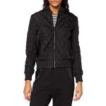 Urban Classics Women’s Jacket, Diamond Quilt Nylon Jacket (Ladies Diamond Quilt Nylon Jacket) - Black (Black 7) Plain, size: XS