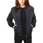 Urban Classics Women’s Jacket, Diamond Quilt Nylon Jacket (Ladies Diamond Quilt Nylon Jacket) - Blue (Navy 155) Plain, size: XS