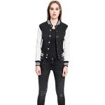 Urban Classics Women's Sweat Jacket (Ladies 2-tone College Sweatjacket) - Multicoloured (blk/wht), size: l