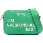 V°73 logo-print shoulder bag - Green