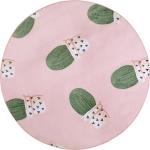 Vaaleanpunaiset Maalaisromanttiset Polyesteriset Beliani Kaktusaiheiset Kuviolliset matot 