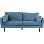 Siniset Samettiset Jalalliset 3 hengen 3-istuttavat sohvat 