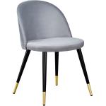 Venture Home - Velvet tuolit, messinki, 2/pakk. - Harmaa