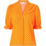 Naisten Oranssit Polyesteriset Koon XS VERO MODA Röyhelö V -kaula-aukkoiset Kestävän muodin Puserot alennuksella 
