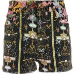 Versace Jeans Couture baroque-print cotton shorts - Black