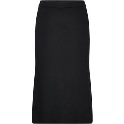 Vicomfy A-Line Knit Skirt/Su - Noos Polvipituinen Hame Black Vila