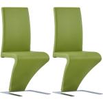 Vihreät Modernit Keinonahkaiset VidaXL Ruokapöydän tuolit 2 kpl 