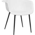 Valkoiset Minimalistiset Selkänojalliset VidaXL Ruokapöydän tuolit 