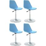 Siniset Muoviset Selkänojalliset VidaXL Ruokapöydän tuolit 4 kpl 