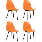 Oranssit Selkänojalliset VidaXL Ruokapöydän tuolit 4 kpl 