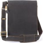 VISCONTI - Men's Leather Shoulder Bag - Shoulder Bag Medium - Adjustable Shoulder Strap - for Notebooks A5 - Jasper - 18410, Oil brown