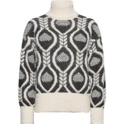 Vmnanea Ls Rollneck Pullover Tops Knitwear Turtleneck White Vero Moda