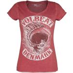 Volbeat T-paita - Denmark - S- 4XL - varten Naiset - Punainen