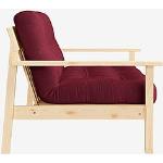 Punaiset Designer Käsinojalliset KARUP 3 hengen 3-istuttavat sohvat 