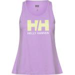 Naisten Violetit Koon M Hihattomat Helly Hansen Logo-t-paidat 