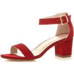 Naisten Punaiset Koon 39 Tolppakorko Korkeakorkoiset sandaalit kesäkaudelle 5-7cm koroilla 