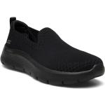 Naisten Mustat Slip on -malliset Skechers Go Walk Slip-on-tennarit alennuksella 