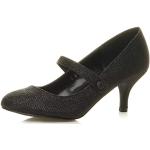 Naisten Mustat Koon 38 Glitter Mary-Jane -kengät juhliin 
