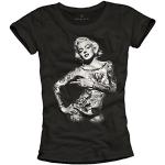 Marilyn Monroe Tattoo T-Shirt für Frauen - schwarz Größe L